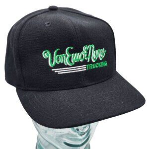 Von Ewo Nunes Trucking Snapback Hat Black Embroidered Otto Cap Adjustable
